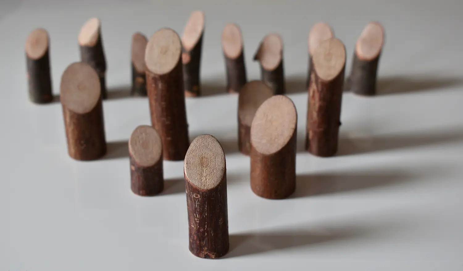 Familienaufstellung mit Figuren aus Holz